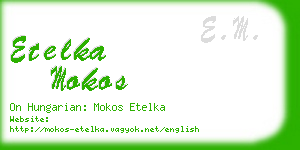etelka mokos business card